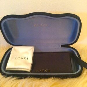 Gucci Velvet Sunglasses Case Black